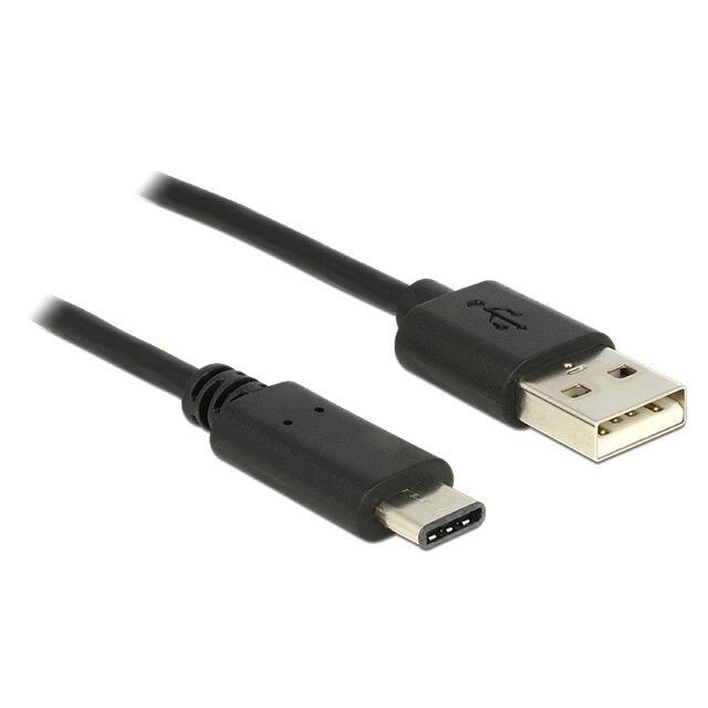 Cablu de date USB Tip C si USB Tip A 2.0 Delock, 1m, Negru