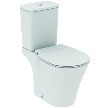 Set vas de toaleta pe pardoseala Ideal Standard Connect Air, cu rezervor ceramic si capac subtire, inchidere lenta Set vas de toaleta pe pardoseala Ideal Standard Connect Air, cu rezervor ceramic si capac subtire, inchidere lenta
