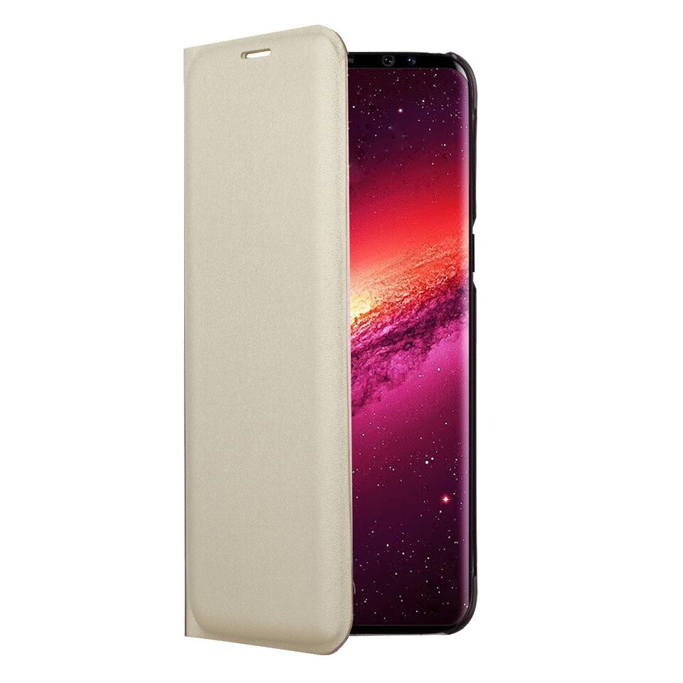 Husa tip carte Cellara colectia Attitude pentru Samsung Galaxy S9 - Auriu