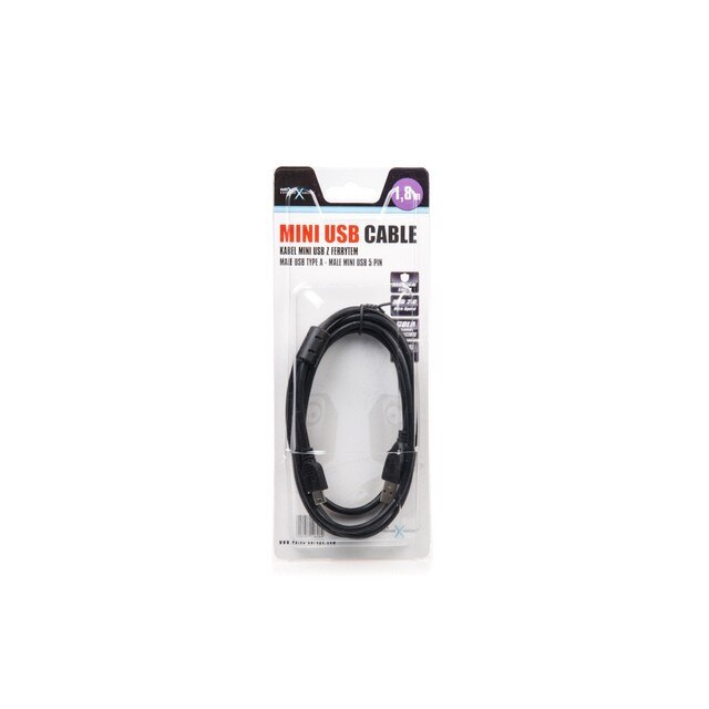 Cablu de date USB Tip A si USB Mini Tip B 2.0 pentru Canon Extreme Media Delock, 1.8m, Negru