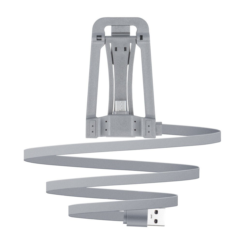 Cablu de date si stand Micro USB pentru telefon Telforceone, 1.2m, Gri