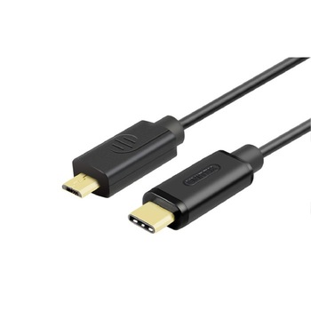 Cablu de date Unitek Micro USB-C, 1 m, Negru Cablu de date Unitek Micro USB-C, 1 m, Negru