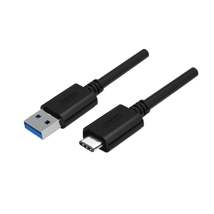Unitek adatkábel, USB, USB-C 3.1, fekete