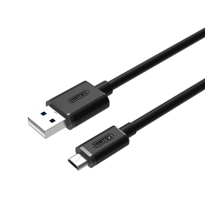 Cablu de date Unitek, Micro USB, 0,3 m, Negru