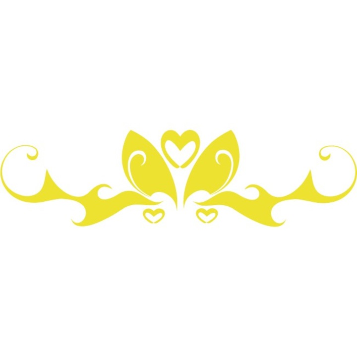 Sticker auto - Fluture de iubire - Lemon - 50x14 cm