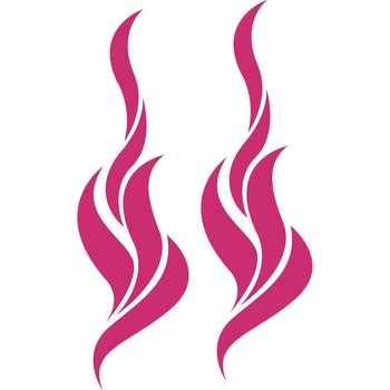 Sticker auto - In flacari - Magenta - 2buc 14x49 cm Sticker auto - In flacari - Magenta - 2buc 14x49 cm