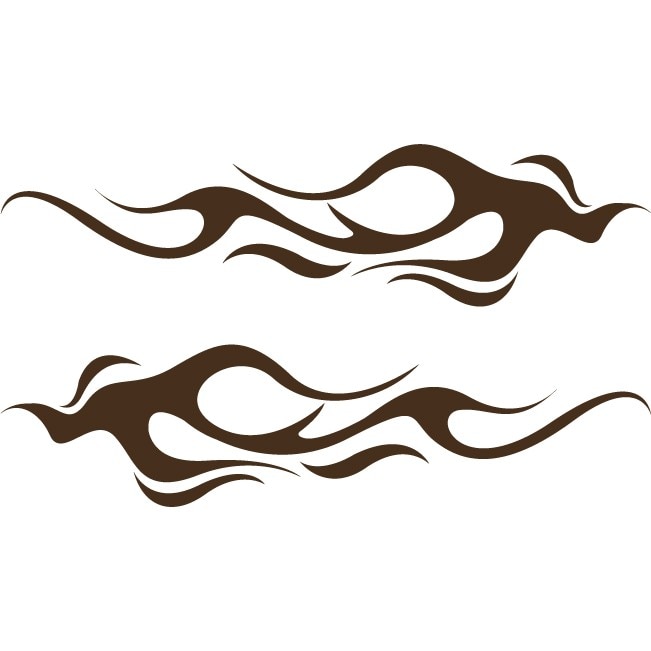 Sticker auto - Flacara mica - Choco - 2buc 50x12 cm