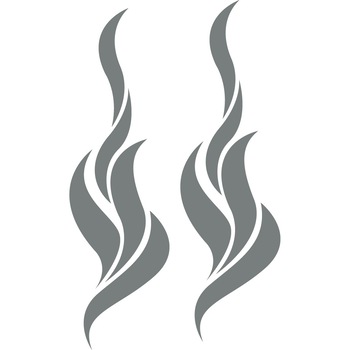 Sticker auto - In flacari - Gri Metal - 2buc 14x49 cm Sticker auto - In flacari - Gri Metal - 2buc 14x49 cm