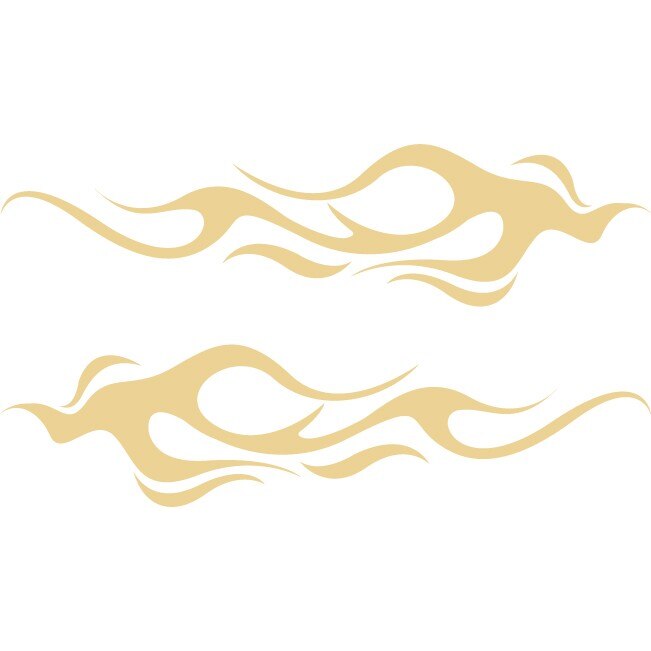 Sticker auto - Flacara mica - Bej - 2buc 50x12 cm