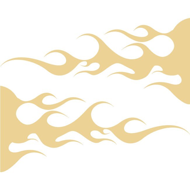 Sticker auto - Flacari - Bej - 2buc 50x22 cm