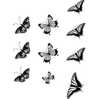 Sticker auto - Fluturi - Negru - 65x46 cm Sticker auto - Fluturi - Negru - 65x46 cm