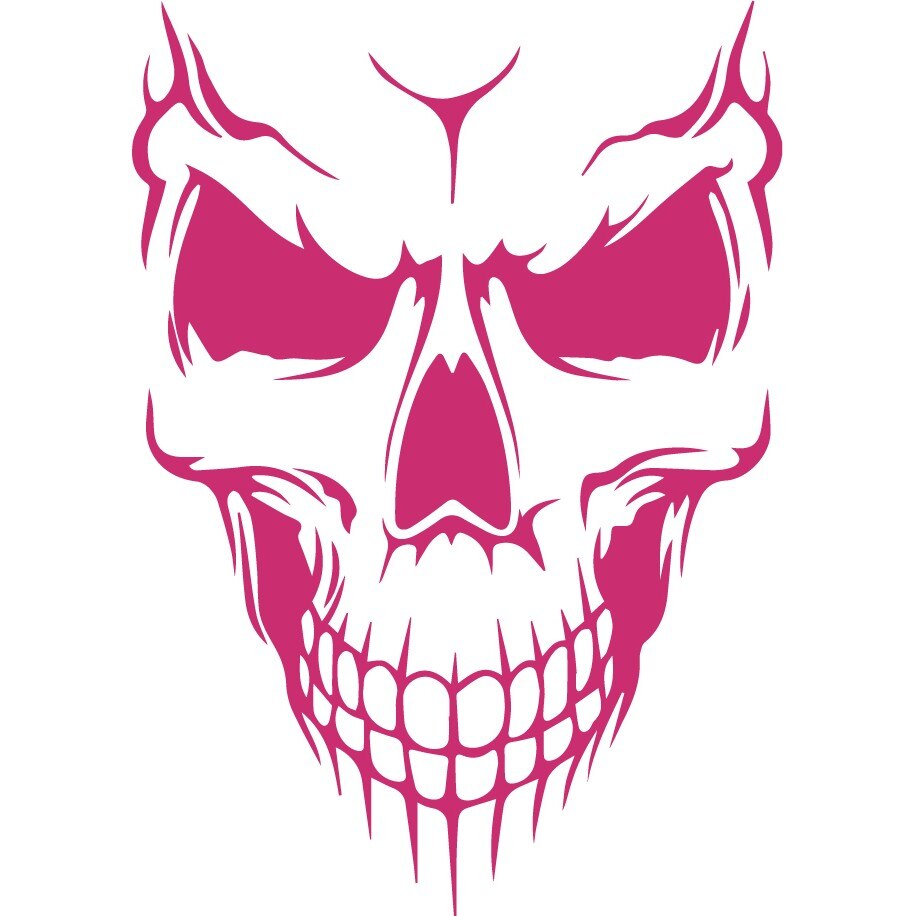Sticker auto - Craniu - Magenta - 18x25 cm