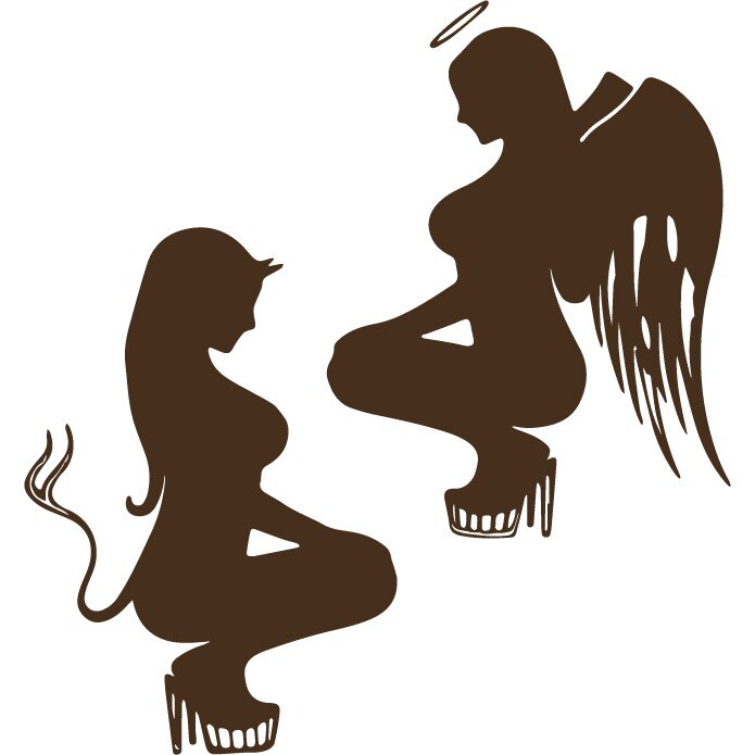 Sticker auto - Inger vs. diavol - Choco - 31x33 cm