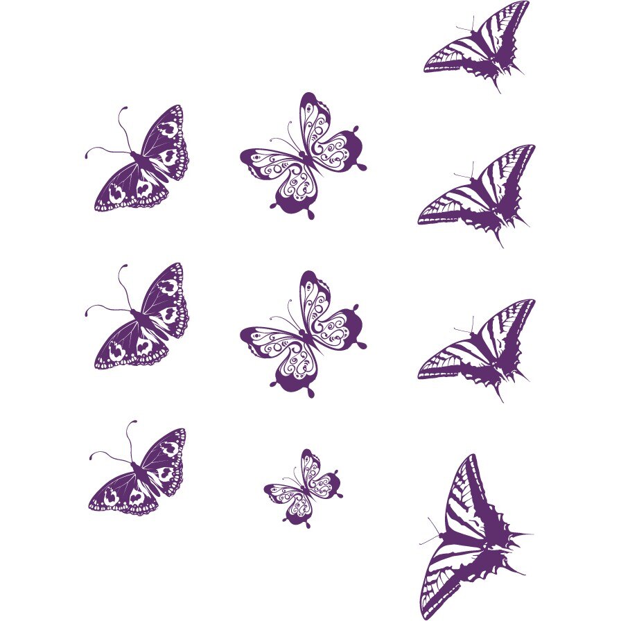 Sticker auto - Fluturi - Indigo - 65x46 cm