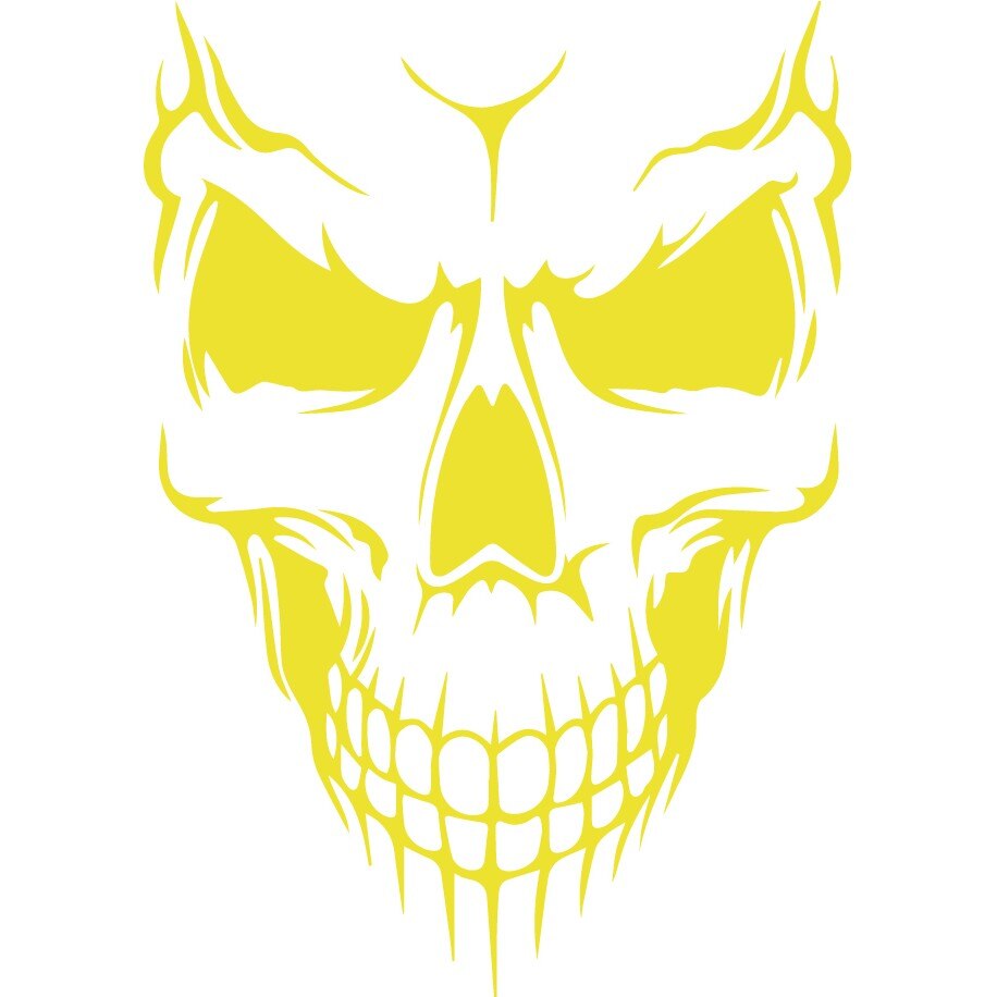 Sticker auto - Craniu - Lemon - 18x25 cm