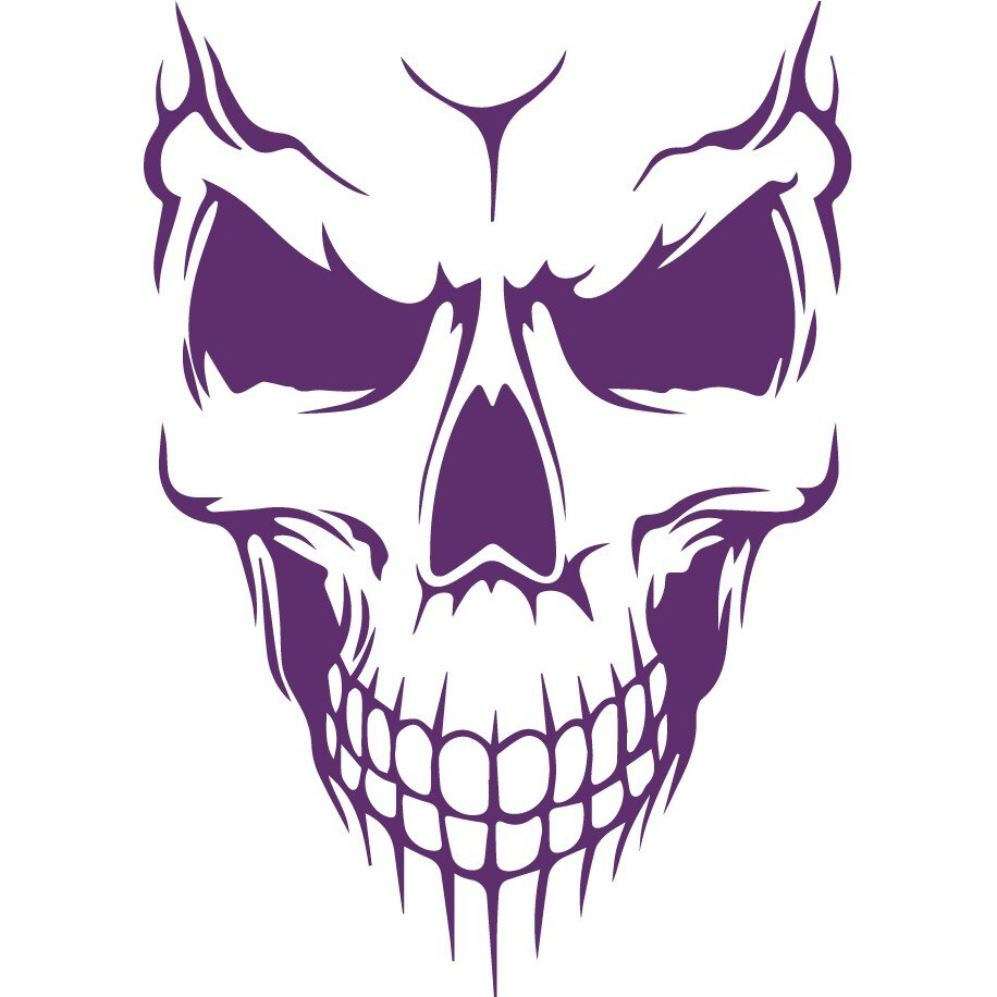 Sticker auto - Craniu - Indigo - 18x25 cm