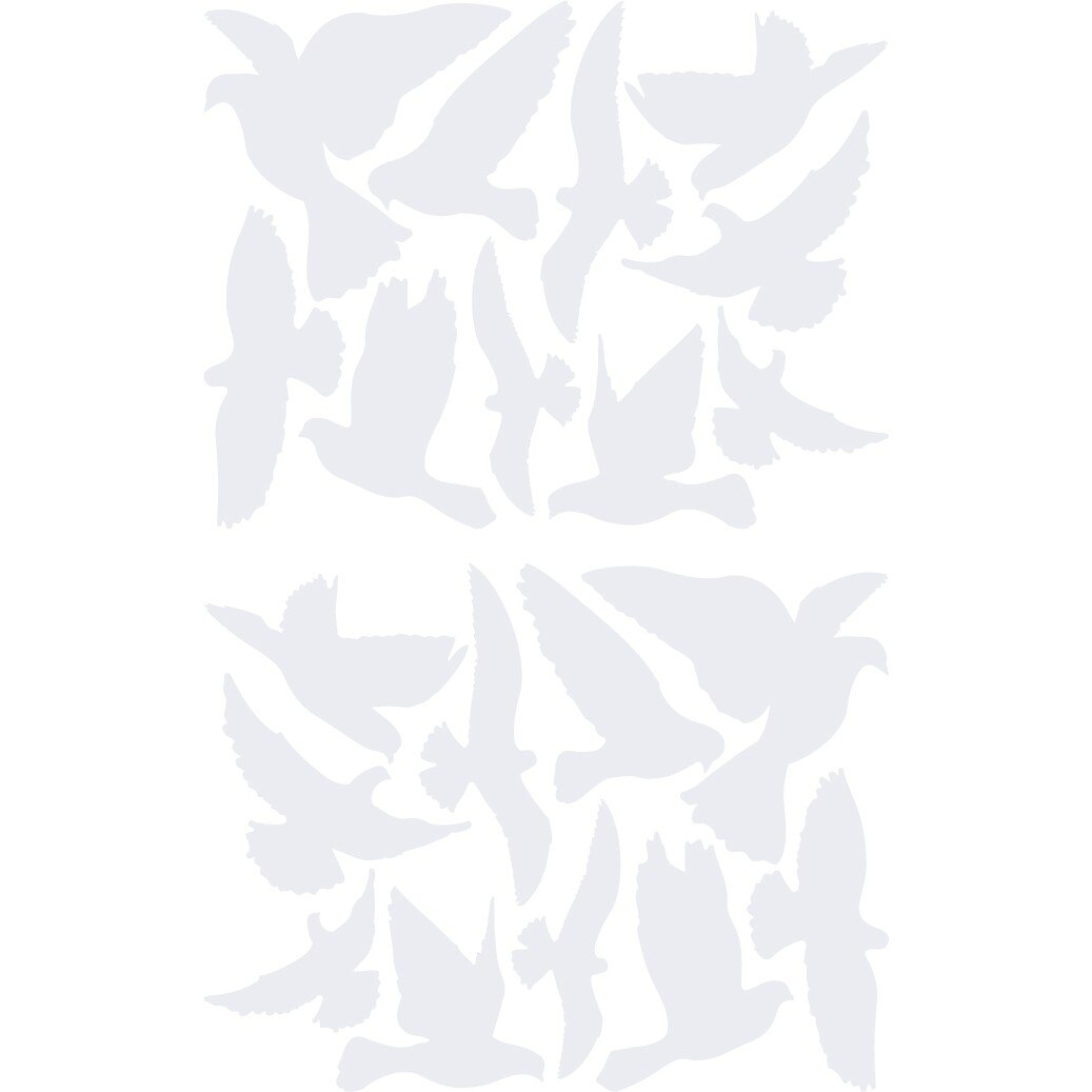 Sticker auto - Pasari zburatoare - Alb polar - 2buc 56x43 cm