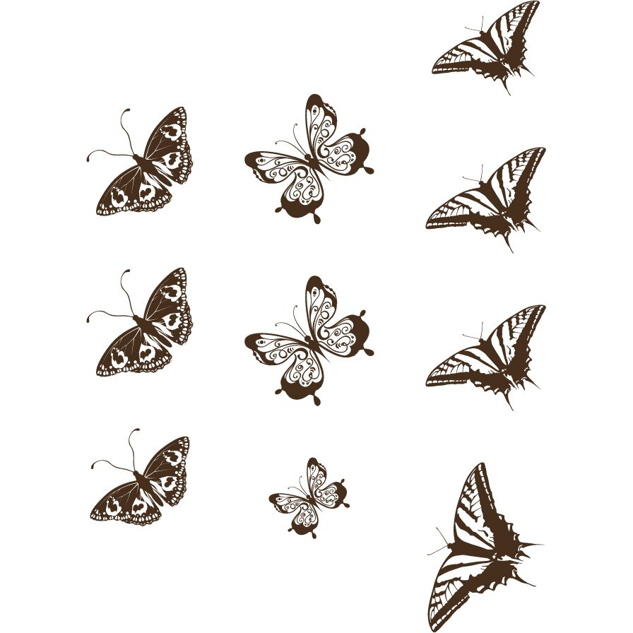 Sticker auto - Fluturi - Choco - 65x46 cm