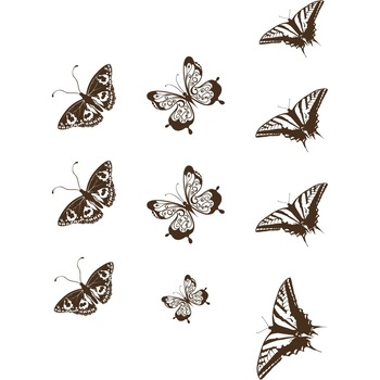 Sticker auto - Fluturi - Choco - 65x46 cm Sticker auto - Fluturi - Choco - 65x46 cm