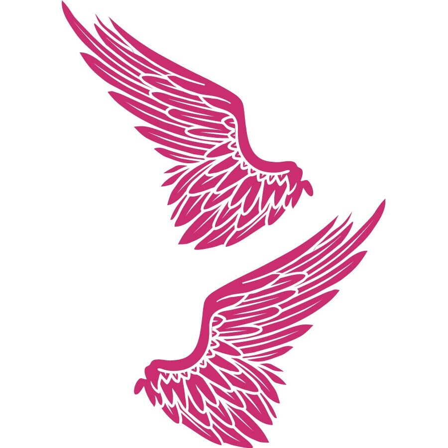 Sticker auto - Aripi - Magenta - 2buc 34x34 cm