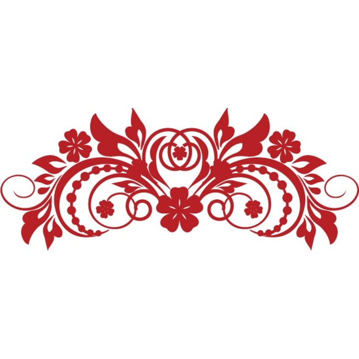 Autómatrica - Szimmetrikus virág - Kardinálpiros - 50x20 cm