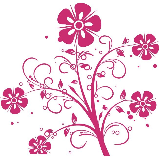 Sticker auto - Garoafa - Magenta - 50x48 cm