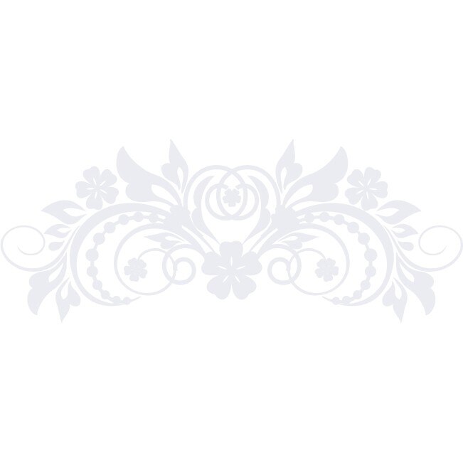 Sticker auto - Floare simetrica - Alb polar - 50x20 cm