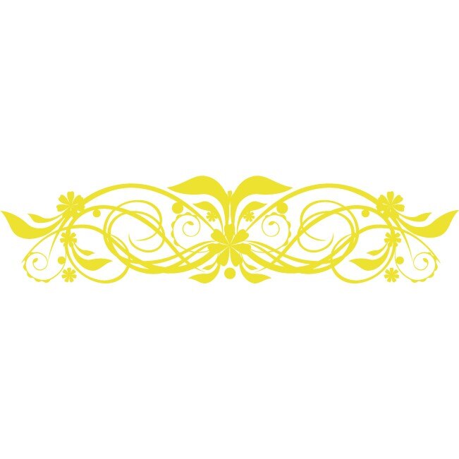 Sticker auto - Compozitie florala - Lemon - 50x12 cm