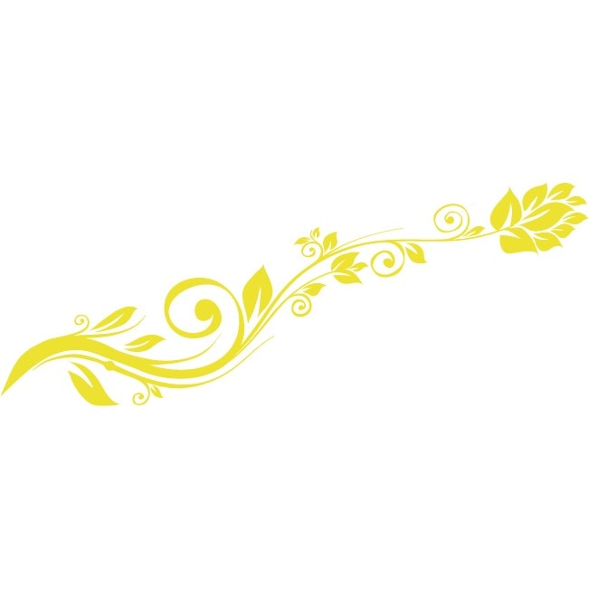 Sticker auto - Levantica stilizata - Lemon - 119x45 cm