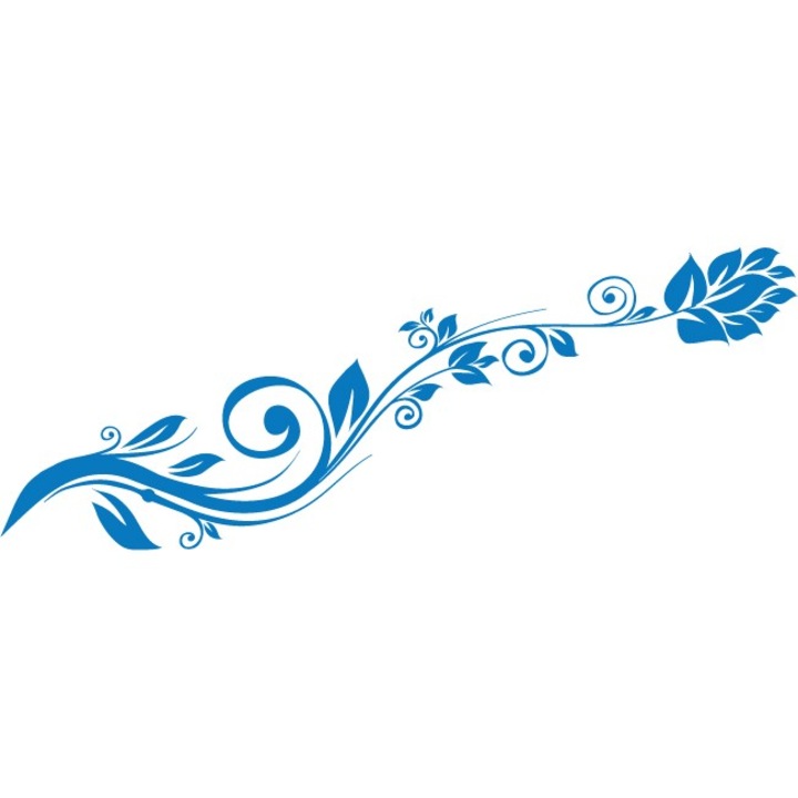 Sticker auto - Levantica stilizata - Albastru - 119x45 cm
