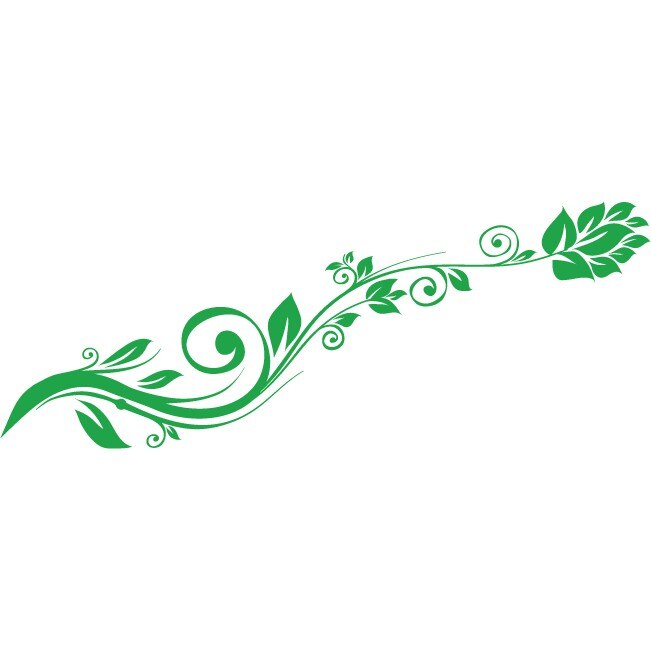 Sticker auto - Levantica stilizata - Verde - 119x45 cm