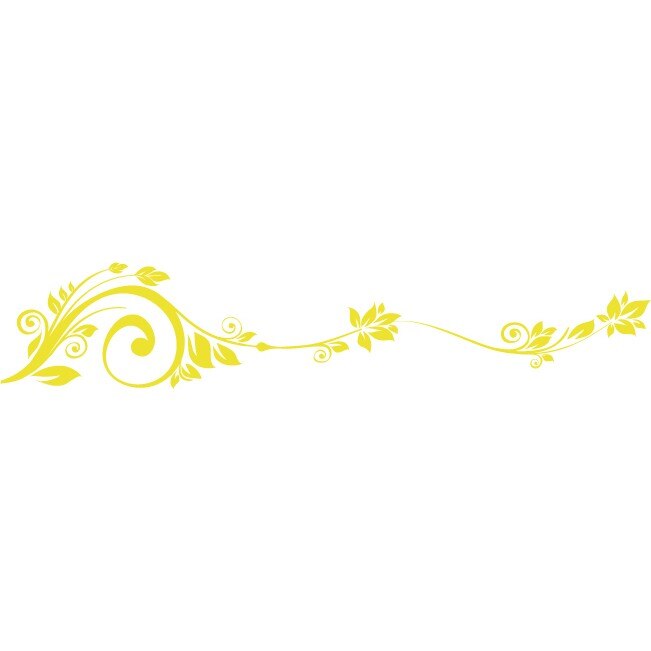 Sticker auto - Decor floral - Lemon - 119x23 cm