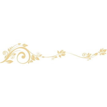 Sticker auto - Decor floral - Bej - 119x23 cm Sticker auto - Decor floral - Bej - 119x23 cm