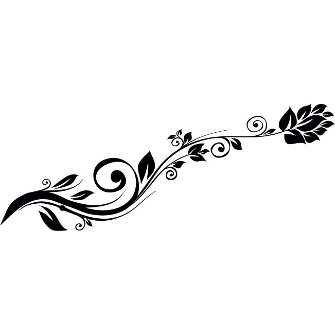 Sticker auto - Levantica stilizata - Negru - 119x45 cm