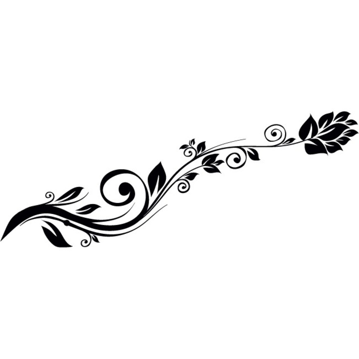 Sticker auto - Levantica stilizata - Negru - 119x45 cm