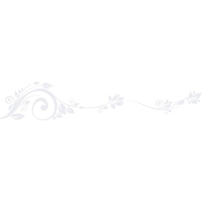 Sticker auto - Decor floral - Alb polar - 119x23 cm