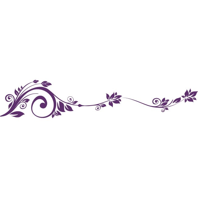 Sticker auto - Decor floral - Indigo - 119x23 cm