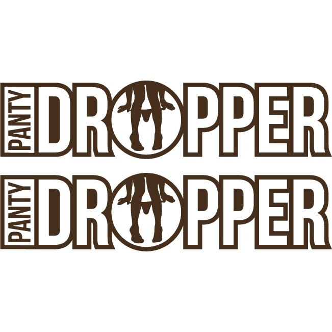 Sticker auto - Panty Dropper - Choco - 2buc 25x6 cm