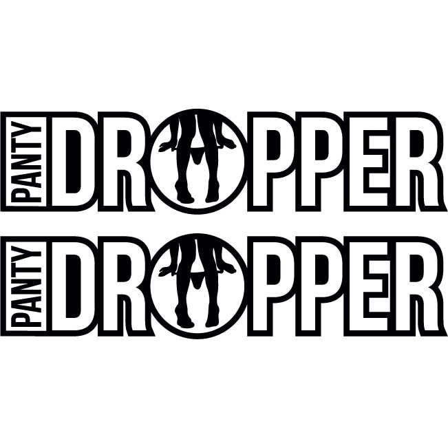 Sticker auto - Panty Dropper - Negru - 2buc 25x6 cm