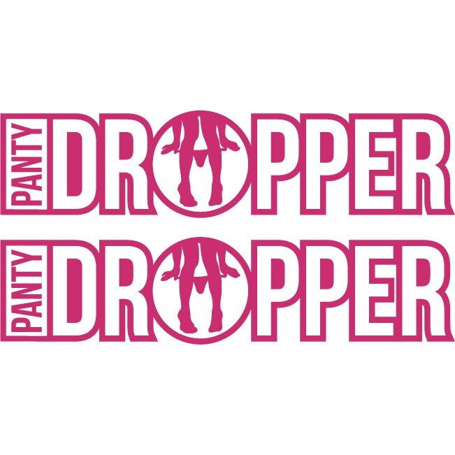 Sticker auto - Panty Dropper - Magenta - 2buc 25x6 cm