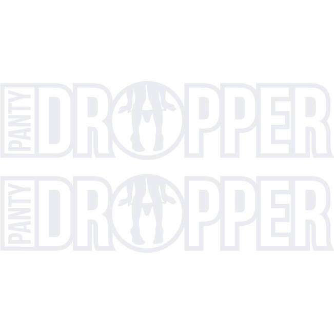 Sticker auto - Panty Dropper - Alb polar - 2buc 25x6 cm