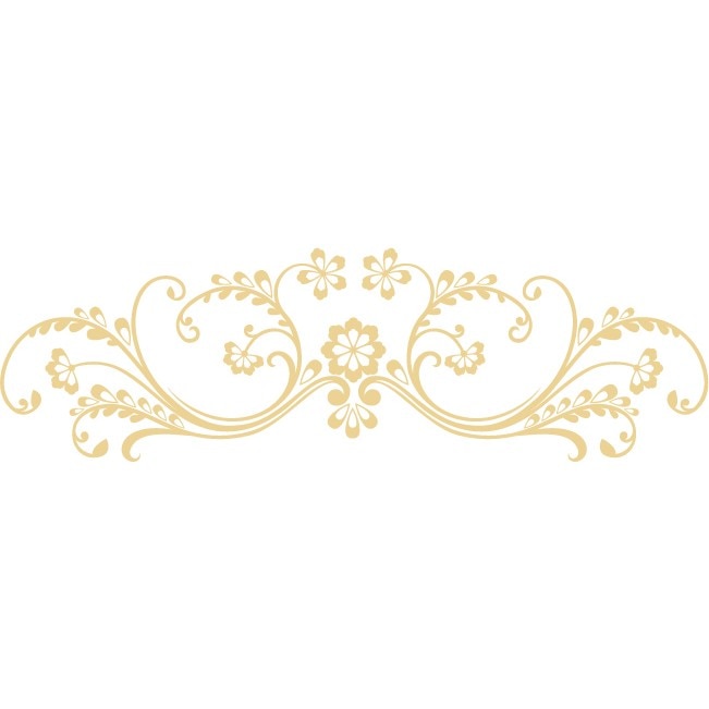 Sticker auto - Motiv floral - Bej - 50x15 cm