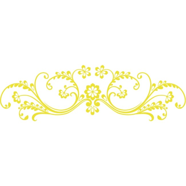 Sticker auto - Motiv floral - Lemon - 50x15 cm