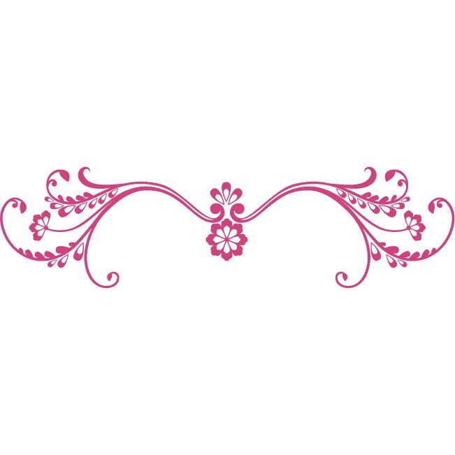 Sticker auto - Flori marunte - Magenta - 50x13 cm