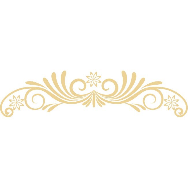 Sticker auto - Floare la moda - Bej - 50x12 cm