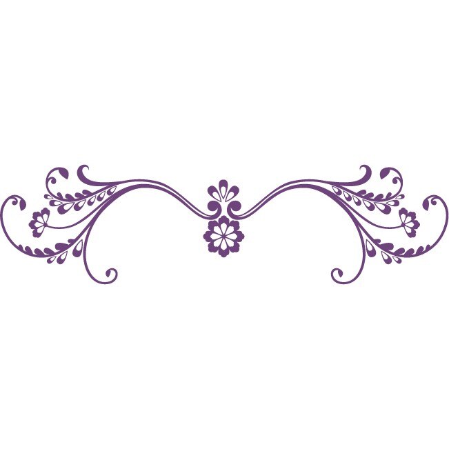 Sticker auto - Flori marunte - Indigo - 50x13 cm