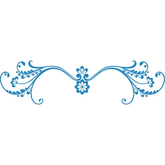 Sticker auto - Flori marunte - Albastru - 50x13 cm