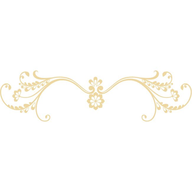 Sticker auto - Flori marunte - Bej - 50x13 cm