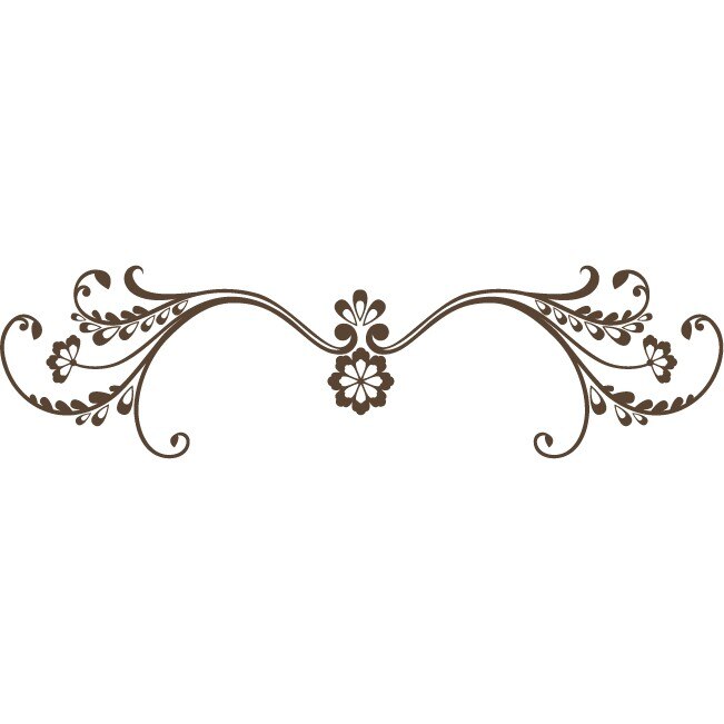 Sticker auto - Flori marunte - Choco - 50x13 cm