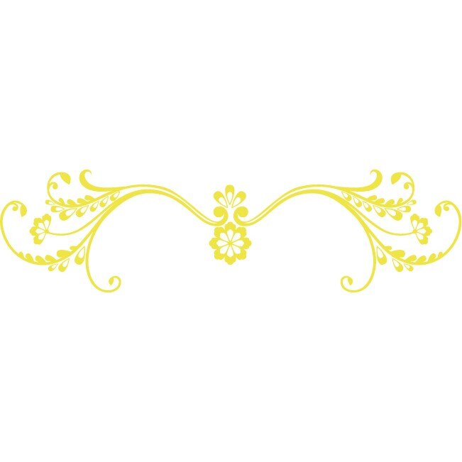 Sticker auto - Flori marunte - Lemon - 50x13 cm